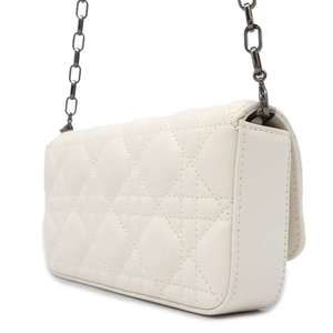 Dior Phone Pouch  Christian Lambskin  White Lady
